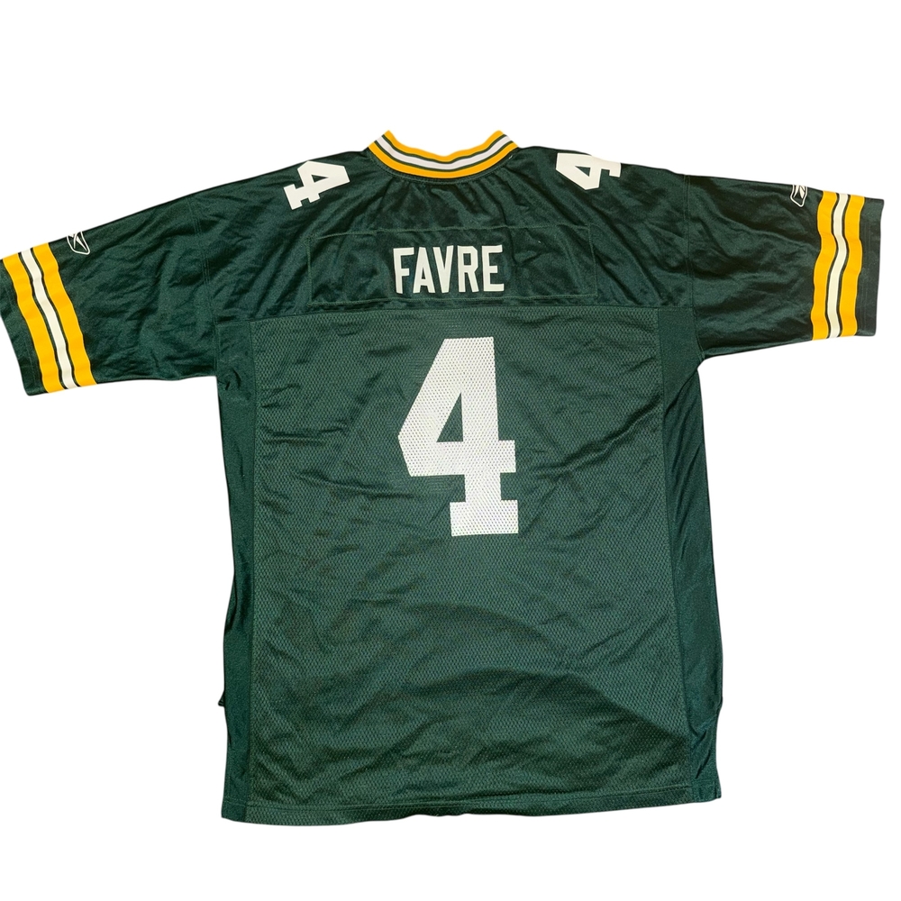 Official NFL Reebok Brett Favre Greenbay Packers Jersey Game quality Baggy